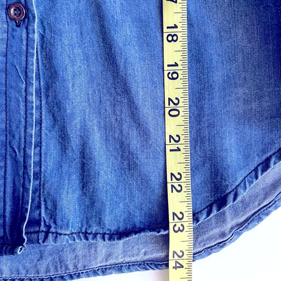 BOSTON PROPER  Denim Embroidered Top XS - Picture 5 of 15